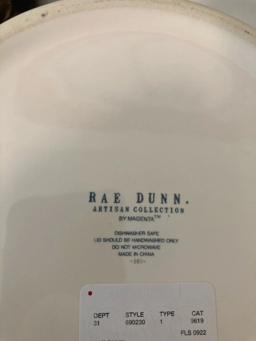 Rae Dunn 'Let's Get Baking' Ceramic Jar with Dark Green Lid